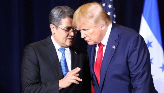 Juan Orlando Hernández, y su par de Estados Unidos, Donald Trump 08052026