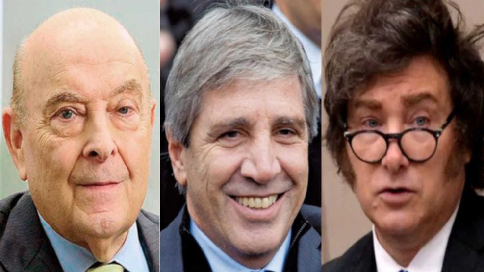 Domingo Cavallo, Luis Caputo y Javier Milei 08052026