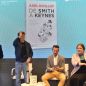 Con Kicillof en la Feria del Libro hablando de teoría económica