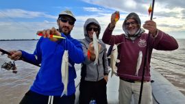La respuesta del pescado fue excelente durante toda la jornada. Los ejemplares capturados oscilaron entre los 35 y 42 cm, mostrando además una notable vitalidad y combatividad.