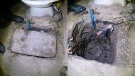 Descubrieron un "túnel" en un pabellón de máxima seguridad de una cárcel de Santa Fe: lo cavaban en un baño