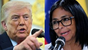 Donald Trump y Delcy Rodríguez 12052026