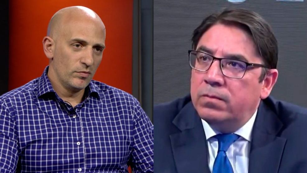 El vicerector de la Universidad de Buenos Aires, Emiliano Yacobitti, y el subsecretario de Políticas Universitarias, Alejandro Álvarez