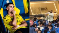 Cristiano Ronaldo y fanáticos en una batalla campal