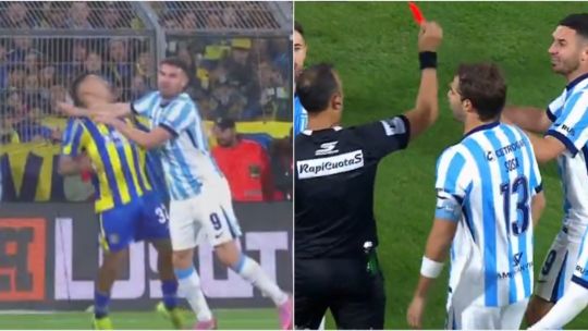 Polémica en Rosario Central vs. Racing: la insólita tarjeta roja a Adrián Martínez por el VAR