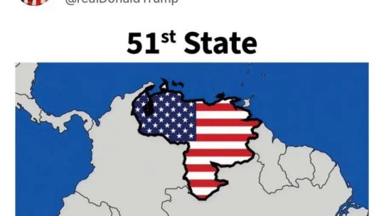 Trump posts graphic of Venezuela as 51st US state