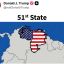Trump posts graphic of Venezuela as 51st US state