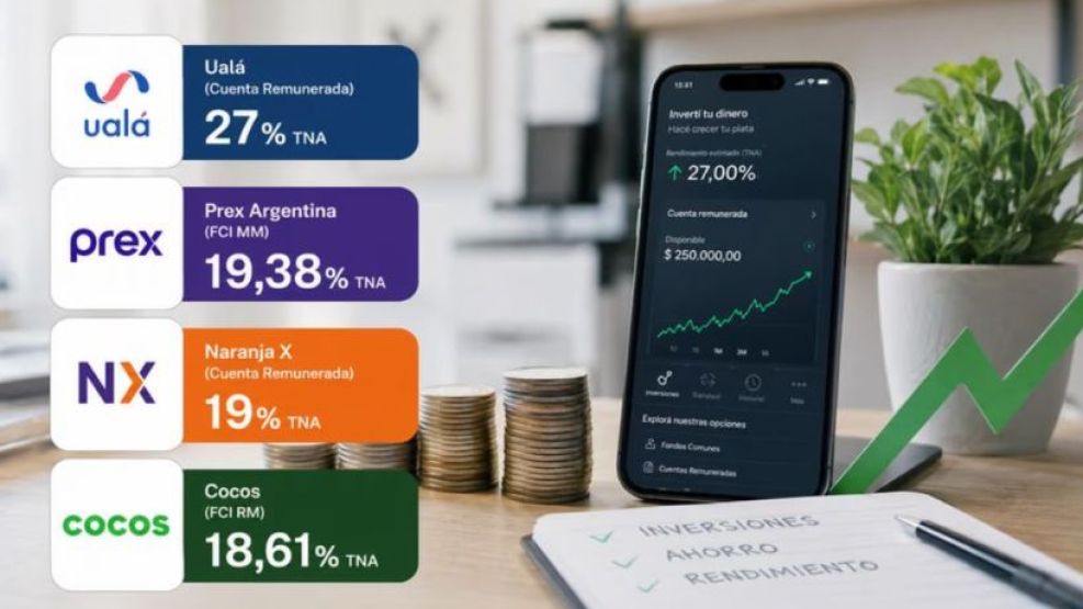 Cuáles son las billeteras virtuales y bancos que más rendimiento están pagando