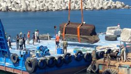 Arqueólogos recuperaron gigantescos restos del mítico Faro de Alejandría en las costas de Egipto