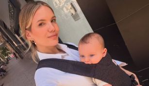 Eva Bargiela y su bebé, Faustino