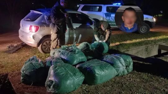 Condenaron a un gendarme por transportar casi 140 kilos de marihuana en Chaco