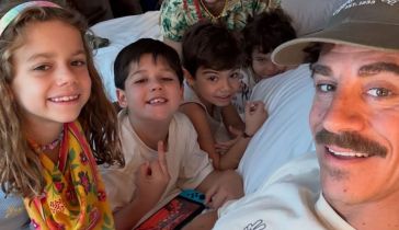 Sebastián Graviotto y sus hijos