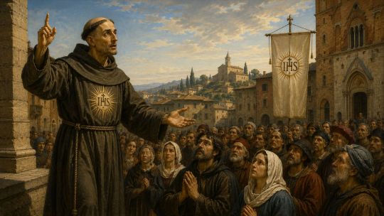 San Bernardino de Siena, el incansable predicador de la paz y el Santo Nombre de Jesús