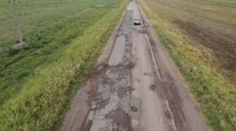 Ruta 89 deteriorada. 