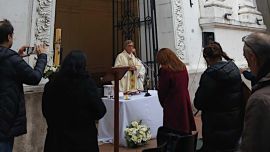 El arzobispo Jorge García Cuerva denunció que las obras de la Ciudad dañaron la histórica iglesia de Santa Catalina