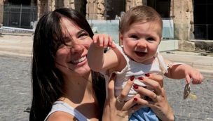 Ailén Cova y su hija Alaia