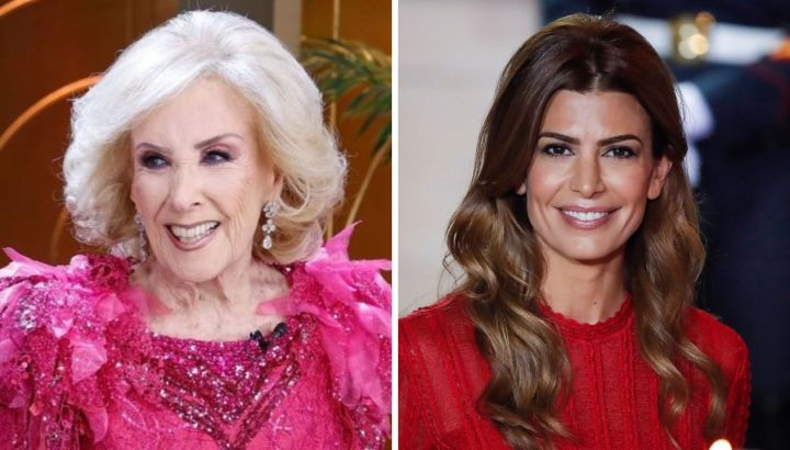 Juliana Awada y Mirtha Legrand coincidieron con looks azules y brillantes en un importante evento de la noche porteña
