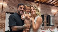 Mica Viciconte, Fabián Cubero y su hijo Luca