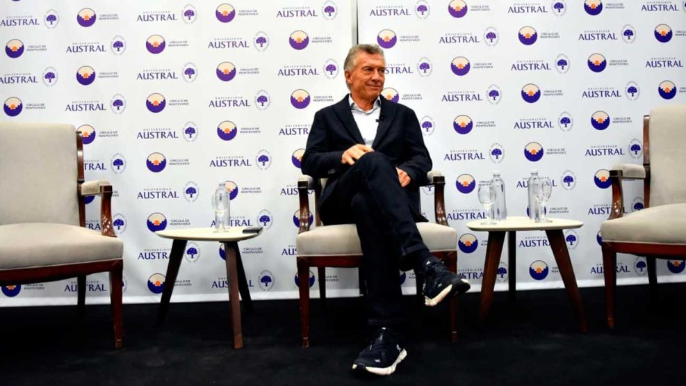 Mauricio Macri en el foro de expresidentes en la Universidad Austral