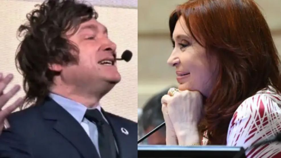 Javier Milei y Cristina Kirchner