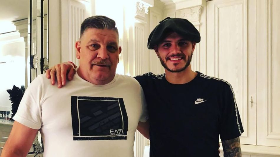 Mauro Icardi junto a su papá