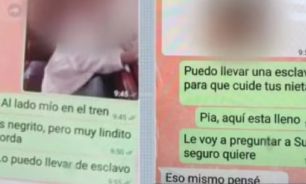 Mensaje racista que le encontraron al argentino en su celular. Hablaba de un nene de 7 años. 