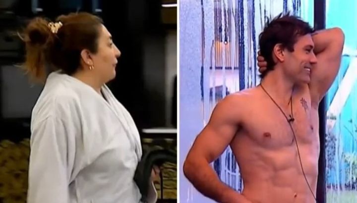 Jennifer "Pincoya" Galvarini y Juan Carlos López nadaron desnudos en la pileta de Gran Hermano