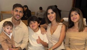 Camila Galante, Leandro, Victoria, Giovanni y Lautaro Paredes 