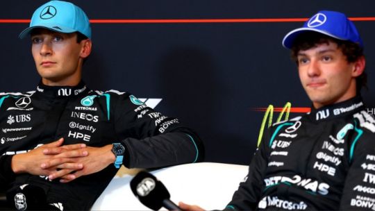 Russell-Antonelli: feroz enfrentamiento entre los pilotos de Mercedes en Canadá