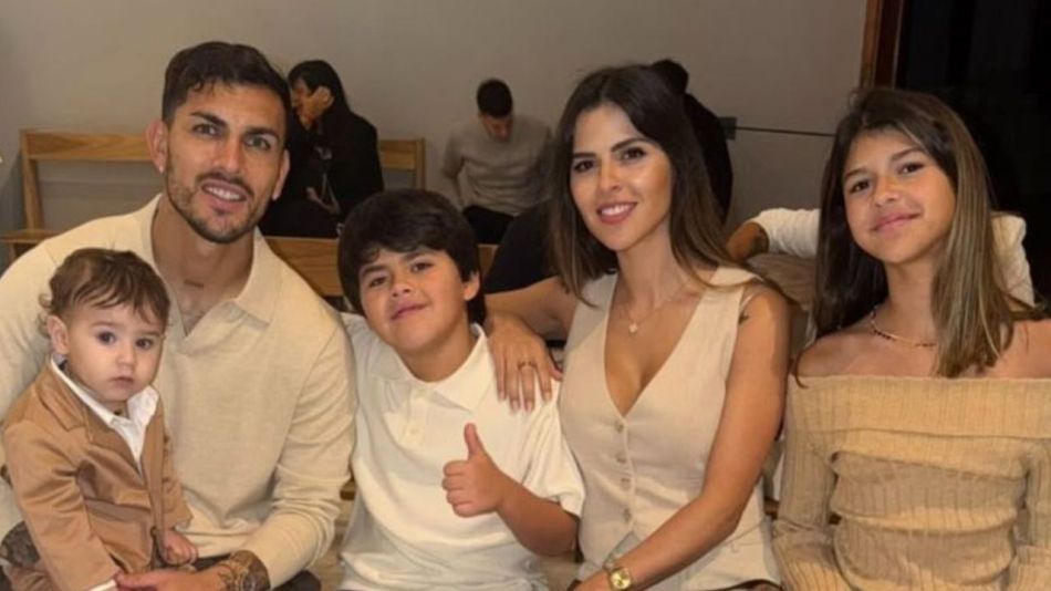Camila Galante, Leandro, Victoria, Giovanni y Lautaro Paredes 