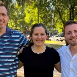 Los científicos argentinos Martín Mestre, Valentina Crespi y Carlos Argüelles. 