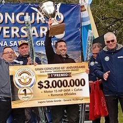 Los grandes ganadores de la jornada fueron los representantes de la ciudad de Lobería: Luis María Zulet, Mariano Aguille y Sebastián Morales, quienes se quedaron con el primer puesto tras totalizar 1910 g. 