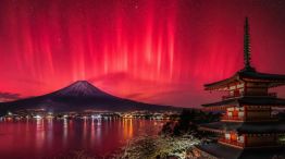 Auroras rojas en Japón