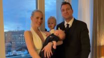 Por primera vez, Daniela Christiansson y Maxi López mostraron la cara de su bebé, Lando 