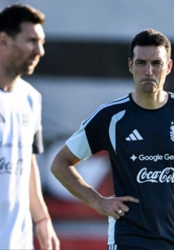 Lionel Messi y Lionel Scaloni