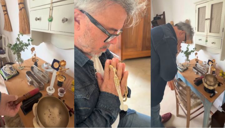 Donato de Santis explicó por qué se volvió budista y mostró sus rituales: "Me salvó la vida"