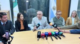 Conferencia de prensa de la Procuración General junto a fiscales