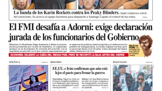 La tapa de Perfil del sábado 30 de mayo de 2026