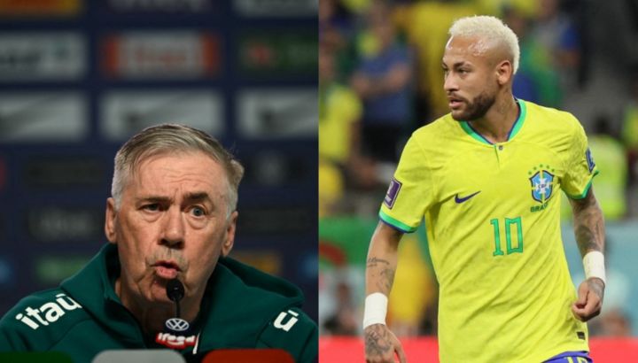 Carlo Ancelotti y Neymar