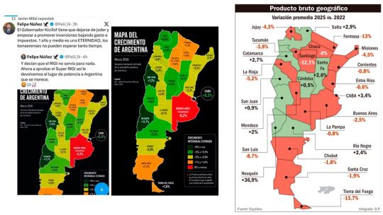 El verdadero mapa con los datos económicos de las provincias