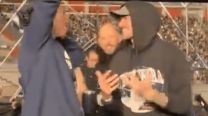 El lobbista libertario Leonardo Scatturice bailando con De Paul en el show de Tini