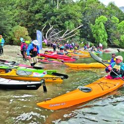 Luego de 30 años, en el Parque Nacional Los Alerces, Chubut, se volvió a vivir la tradicional travesía en kayaks y canoas por aguas abiertas con fines recreativos, turísticos y comunitarios.
