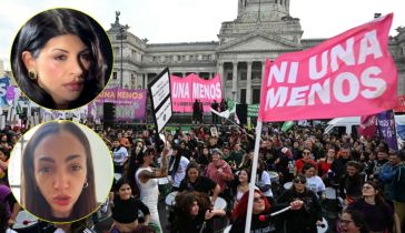 Thelma Fardin y Cazzu en la marcha de Ni Una Menos 2026