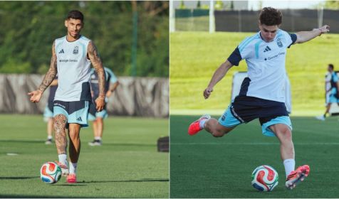 Cristian Romero y Julián Álvarez