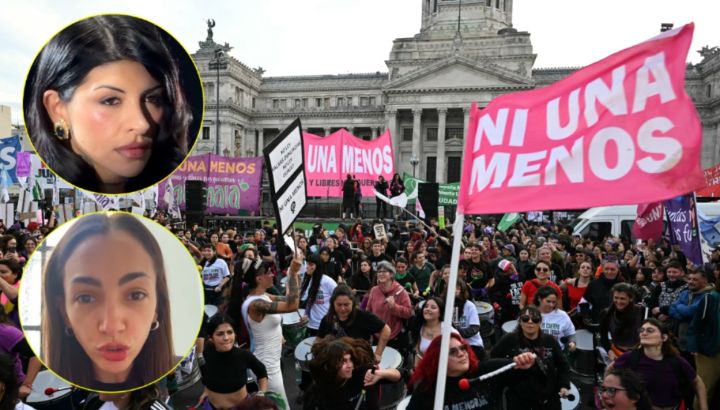 Cazzu y Thelma Fardin estuvieron presentes en la marcha "Ni Una Menos" en Buenos Aires