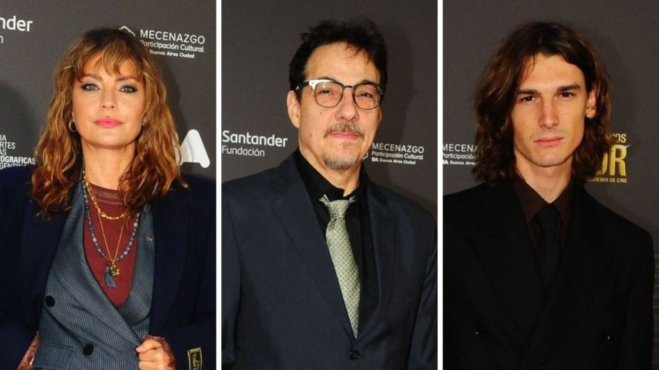 Dolores Fonzi, Fernán Miras y Angelo Mutti Spinetta en los Premios Sur 2026