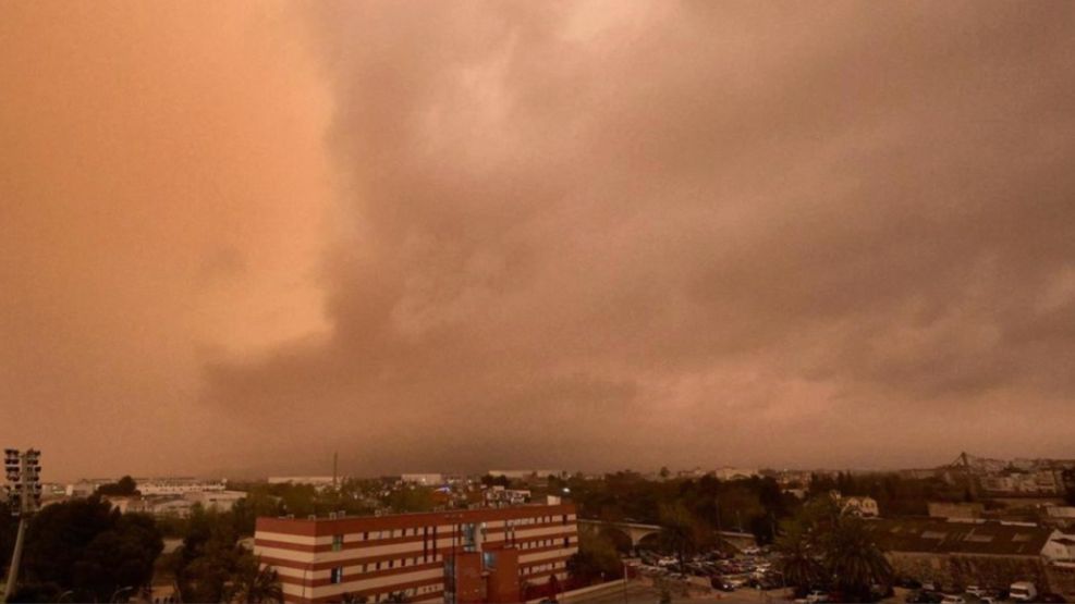 Una densa nube de polvo