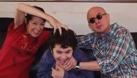 Indio Solari y Virginia Mones Ruiz