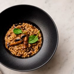 Risotto de hongos de Ayelén Jaquenod.
