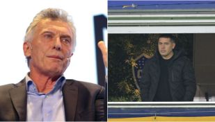Mauricio Macri y Juan Román Riquelme